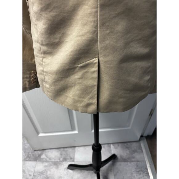 Ladies Tan Two Button Blazer Size M - Picture 6 of 8